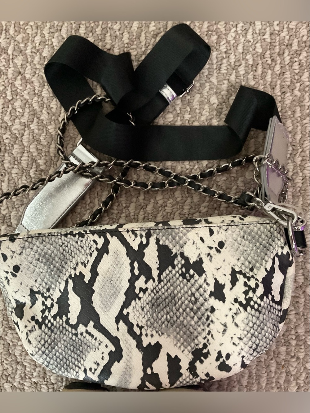Steve Madden Snake-Print Lace-Up Sneakers and matching Fanny Pack - Picture 6 of 10
